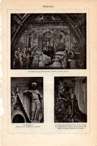LAMINA V44916: La Dialectica por Pinturicchio y por Melozzo de Forli
