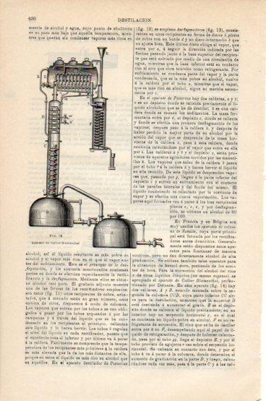 LAMINA V44897: Aparato de destilacion Cellier-Blumenthal