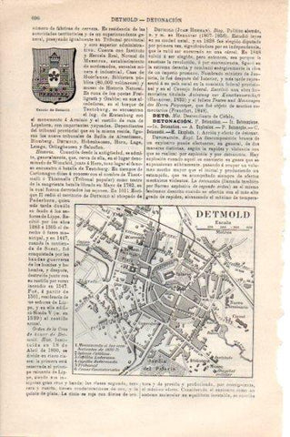 LAMINA V44901: Plano y escudo de Detmold