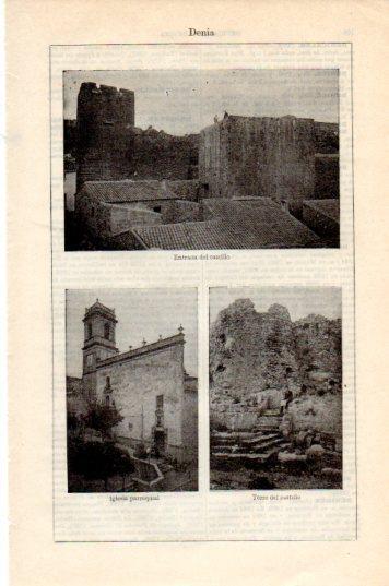 LAMINA V44848: Castillo e Iglesia en Denia