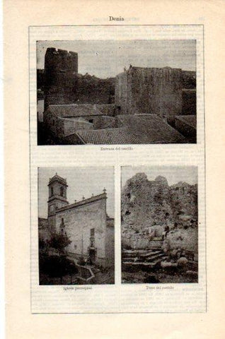 LAMINA V44848: Castillo e Iglesia en Denia