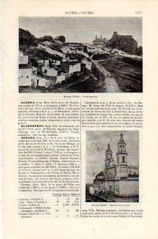 LAMINA V44825: Vista e Iglesia de Olvera, Cadiz