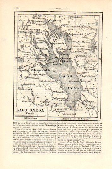 LAMINA V44832: Mapa del Lago Onega