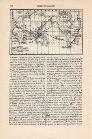 LAMINA V45019: Viaje de Circunnavegacion de Magallanes 1519-1529