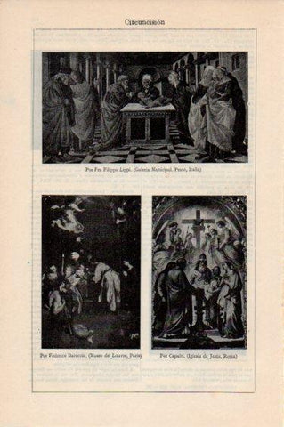 LAMINA V45018: Circuncision por F. Lippi, Baroccio y Capalti