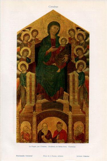 LAMINA V45004: La Virgen por Cimabue