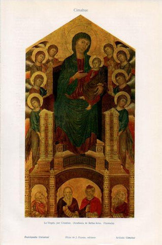 LAMINA V45004: La Virgen por Cimabue