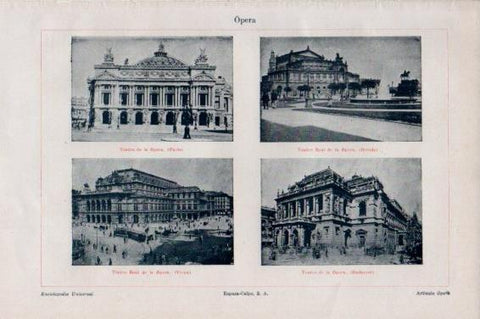 LAMINA V45027: Opera de Paris, Dresde, Viena y Budapest