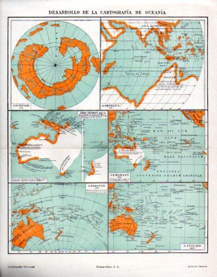 LAMINA V45057: Desarrollo de la cartografia de Oceania