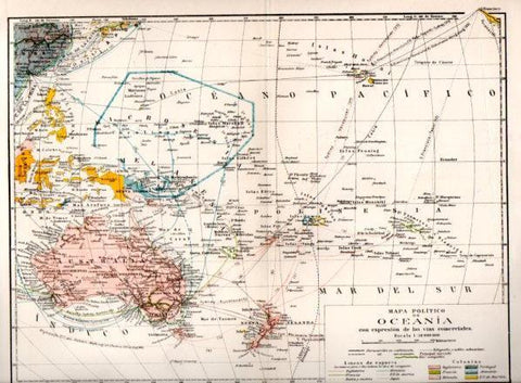 LAMINA V45056: Mapa geologico de Oceania