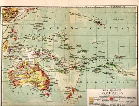 LAMINA V45055: Mapa geologico de Oceania