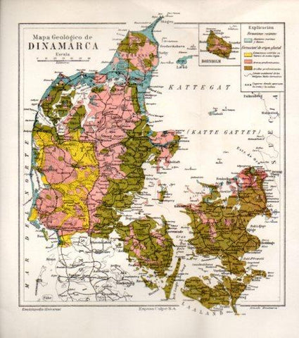 LAMINA V45053: Mapa geologico de Dinamarca