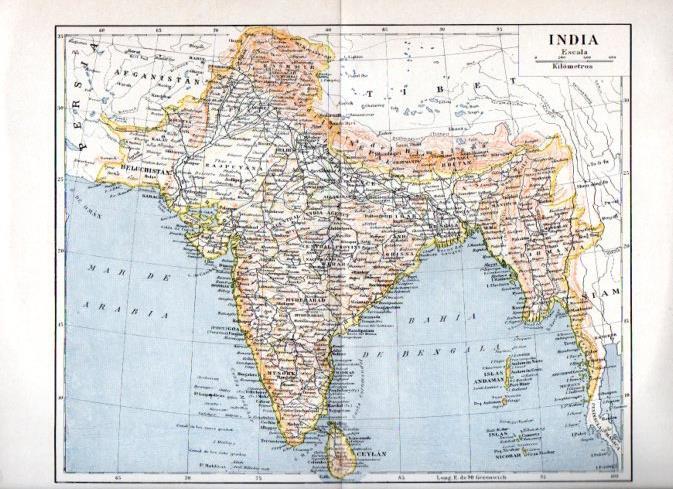 LAMINA V45046: Mapa de la India