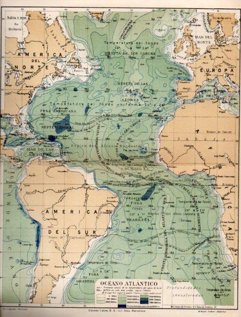 LAMINA V45045: Mapa del Oceano Atlantico