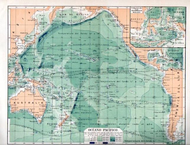 LAMINA V45044: Mapa del Oceano Pacifico