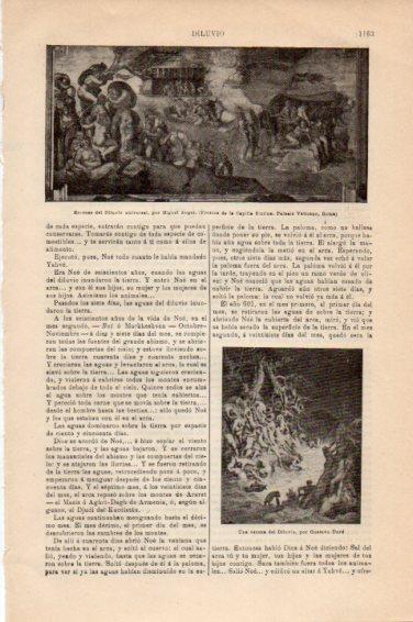 LAMINA V44946: Escenas del Diluvio universal por Miguel Angel