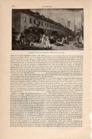LAMINA V44944: Llegada de la diligencia por Boilly