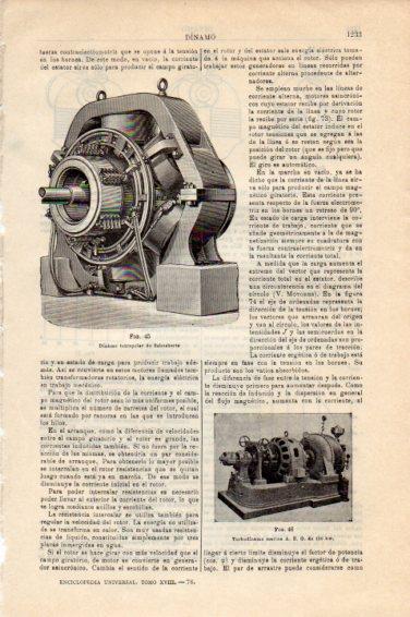 LAMINA V44955: Dinamo tetrapolar de Schuckerts