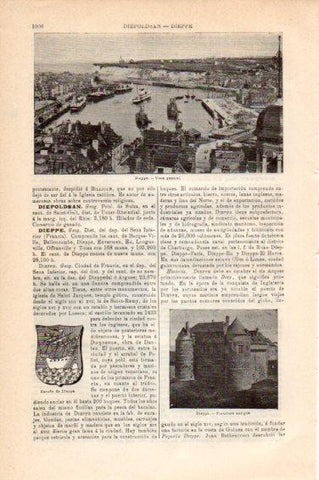 LAMINA V44932: Vista y Fortaleza en Dieppe