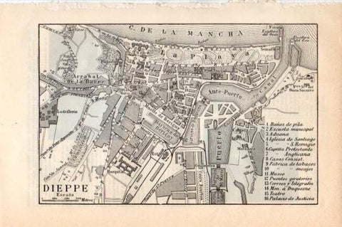 LAMINA V44933: Plano de Dieppe
