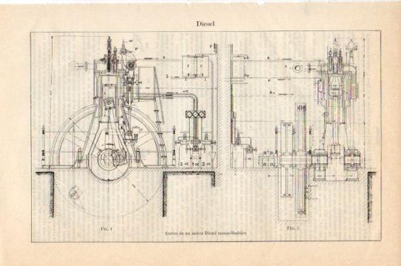 LAMINA V44936: Motor Diesel monocilindrico