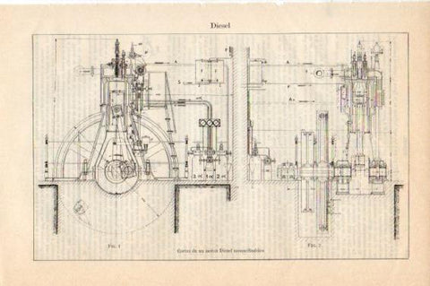 LAMINA V44936: Motor Diesel monocilindrico