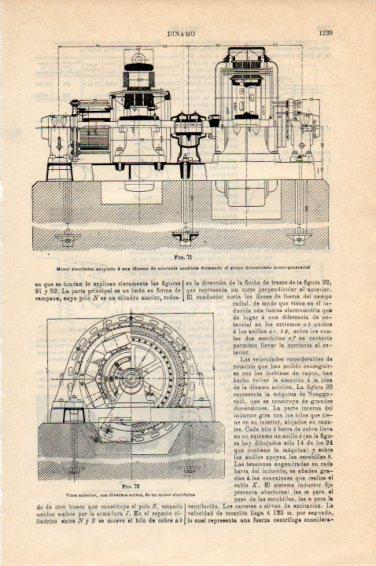 LAMINA V44956: Motor sincronico acoplado a una dinamo