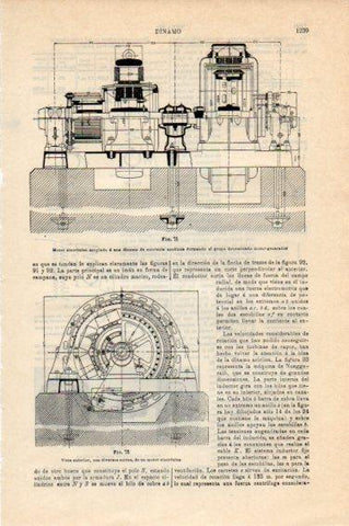 LAMINA V44956: Motor sincronico acoplado a una dinamo