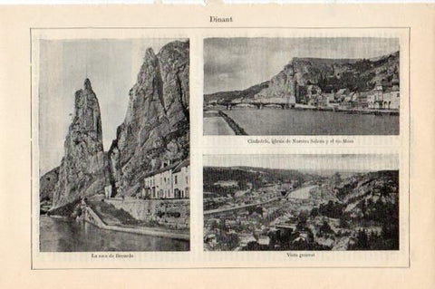 LAMINA V44958: Vistas de Dinant, Belgica
