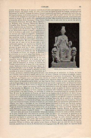 LAMINA V44981: Cibeles Museo Nacional de Napoles