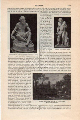LAMINA V44967: Diogenes esculturas