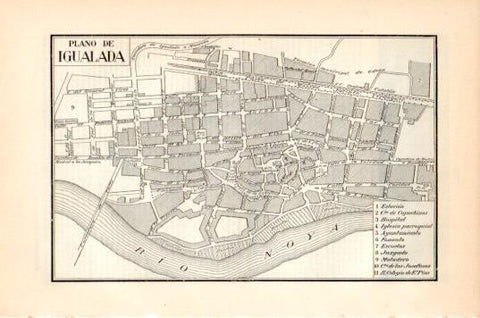 LAMINA V44598: Plano de Igualada, Barcelona