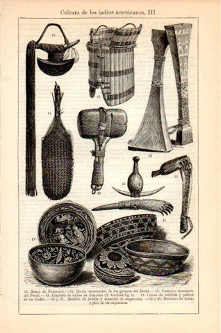LAMINA V44635: Cultura de los indios americanos III