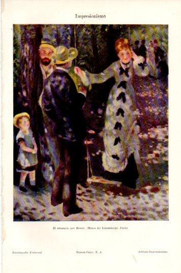LAMINA V44612: El columpio por Renoir