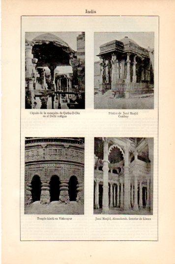 LAMINA V44624: Mezquita de Jami Masjid y Templo en Vishnupur, India