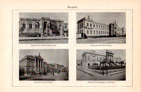 LAMINA V44528: Hospital en Montevideo y en Sao Paolo