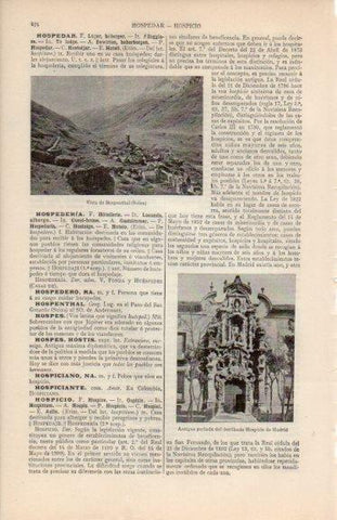 LAMINA V44510: Portada del derribado Hospicio de Madrid