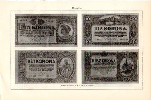 LAMINA V44570: Billetes de Hungria