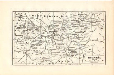 LAMINA V44569: Mapa de Hungria