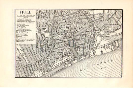 LAMINA V44563: Plano de Hull, Inglaterra