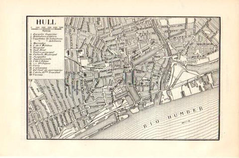 LAMINA V44563: Plano de Hull, Inglaterra