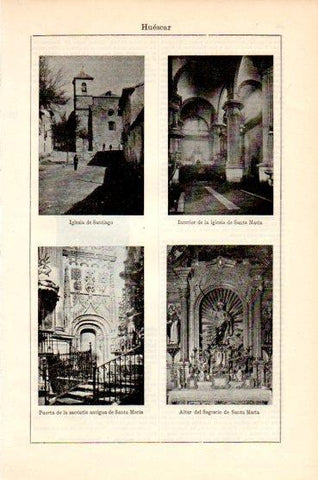 LAMINA V44557: Iglesias de Santiago y Santa Maria en Huescar