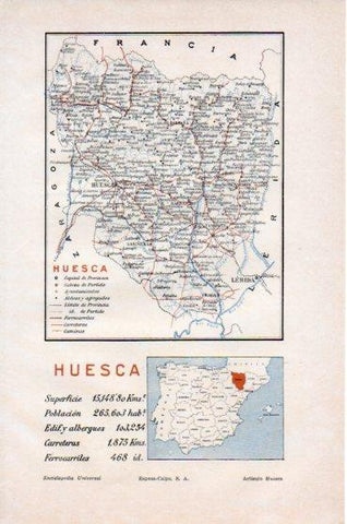 LAMINA V44547: Plano de la provincia de Huesca