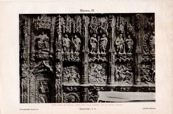 LAMINA V44555: Retablo de la Catedral de Huesca