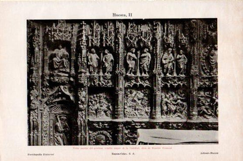 LAMINA V44555: Retablo de la Catedral de Huesca