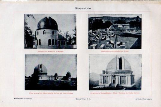 LAMINA V44744: Observatorios en Chicago, Jaipur, Geneva y Niza