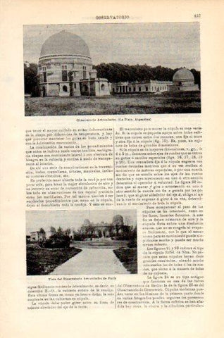 LAMINA V44743: Observatorio astronomico en La Plata, Argentina