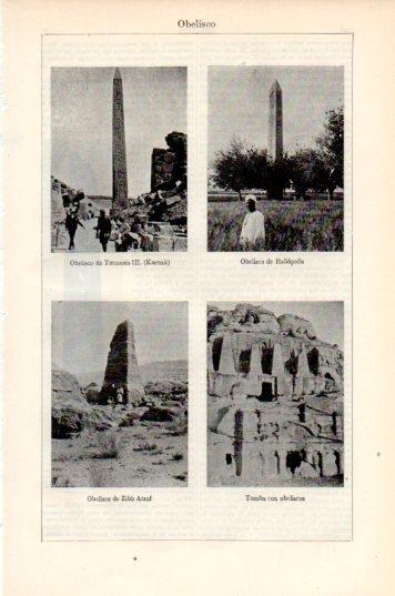 LAMINA V44717: Obeliscos de Tutmosis III, Heliopolis y Zibb Atrof