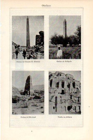 LAMINA V44717: Obeliscos de Tutmosis III, Heliopolis y Zibb Atrof