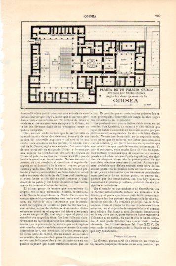 LAMINA V44780: Planta de un palacio griego según la Odisea
